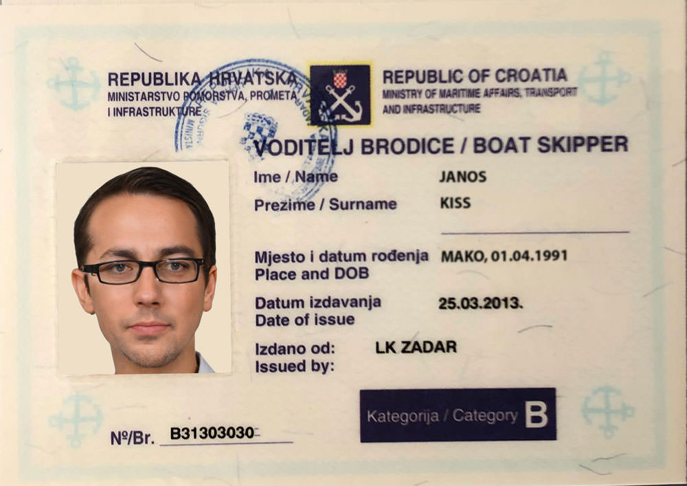 horvát tengeri b jogosítvány